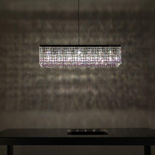 Lucciola 80 cm 7 luci 658 cristalli - Lampadario cristallo