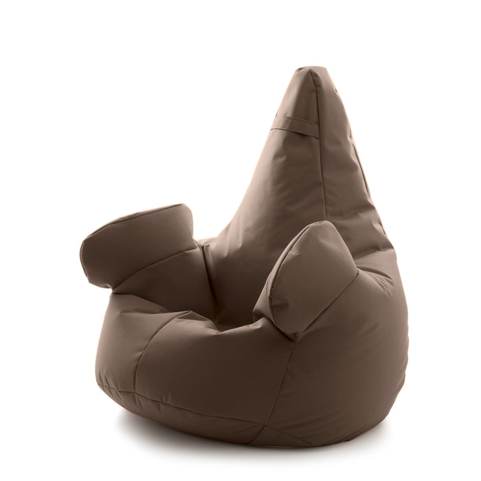 Pouf poltrona sacco Grande con braccioli Ploof, sfoderabile con sacca interna, Avalon in tessuto poliestere Jive per interno Imbottito, Antistrappo, Impermeabile Dim: Ø85 x H90 cm