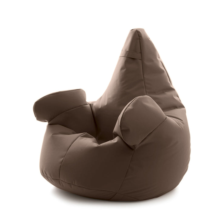 Pouf poltrona sacco Super Gigante XXL con braccioli Ploof, sfoderabile con sacca interna, Avalon in tessuto poliestere Jive per interno Imbottito, Antistrappo, Impermeabile Dim: Ø105 x H115 cm