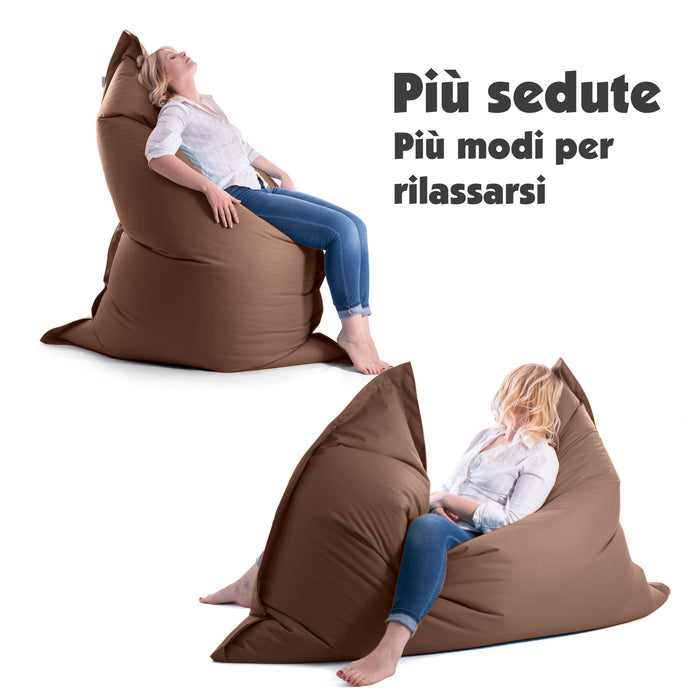 Pouf Cuscino Thin gigante sacca vuota in tessuto antistrappo impermeabile Jive per interno dim.200x140cm