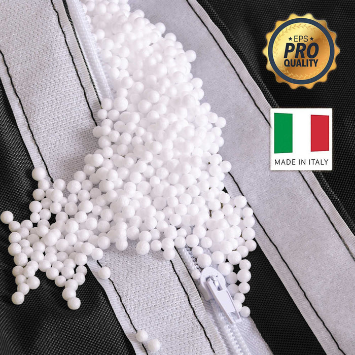 Pouf Poltrona Sacco Grande Sfoderabile con sacca interna BAG L Jive in tessuto per interno, Antistrappo, Impermeabile - Ø80 x H125 cm