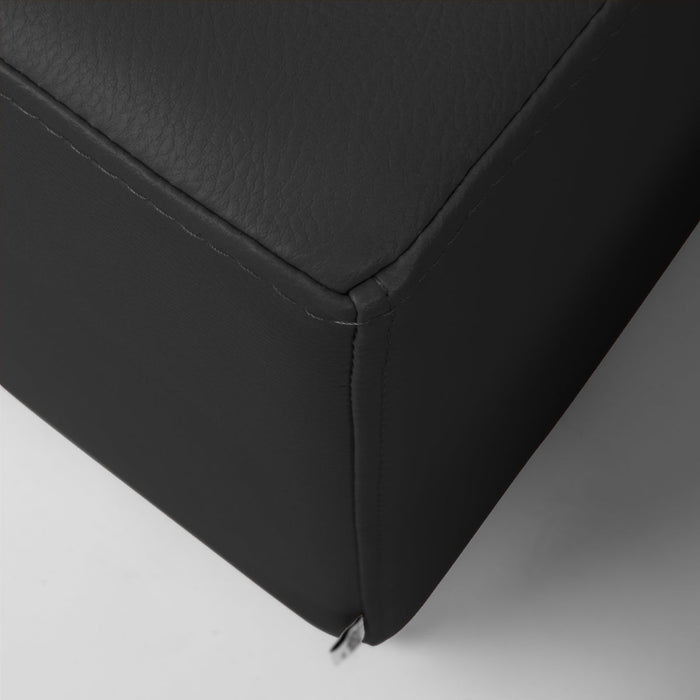 Avalon Pouf Rigido Rettangolo Similpelle Mamba Trendy Classe 1-IM Ignifugo per Interno ed Esterno. Dim: Larg. 90 cm X Prof. 45 cm X Alt. 43 cm