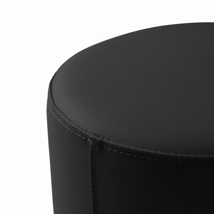 Avalon Tavolino Pouf Rigido Cilindro Similpelle Mamba Trendy Diam. 45 cm, Alt. 43 cm