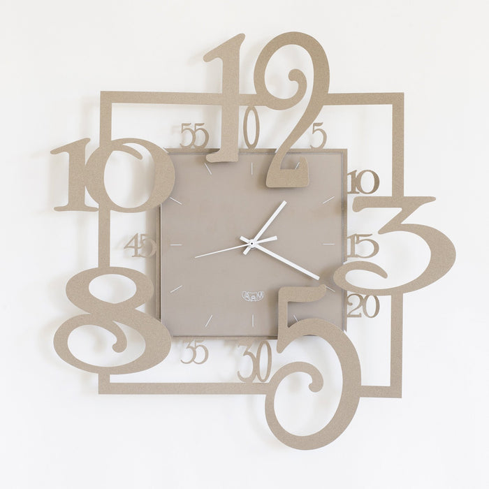 Amos - Orologio quadrato con minuti - Arti e Mestieri