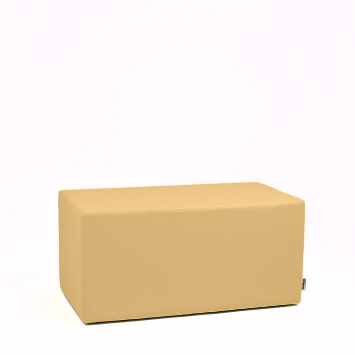 Avalon Pouf Rigido Rettangolo Similpelle Mamba Trendy Classe 1-IM Ignifugo per Interno ed Esterno. Dim: Larg. 90 cm X Prof. 45 cm X Alt. 43 cm