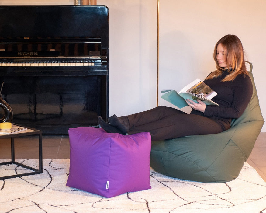 Avalon Pouf Poltrona Cubo Jive Made in Italy di dimensioni 50x50x H 45cm