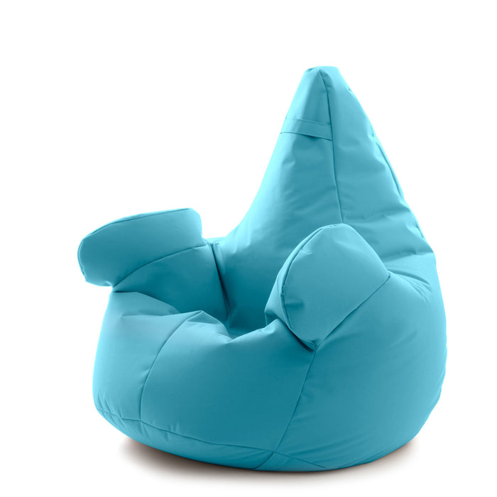 Pouf poltrona sacco Super Gigante XXL con braccioli Ploof, sfoderabile con sacca interna, Avalon in tessuto poliestere Jive per interno Imbottito, Antistrappo, Impermeabile Dim: Ø105 x H115 cm