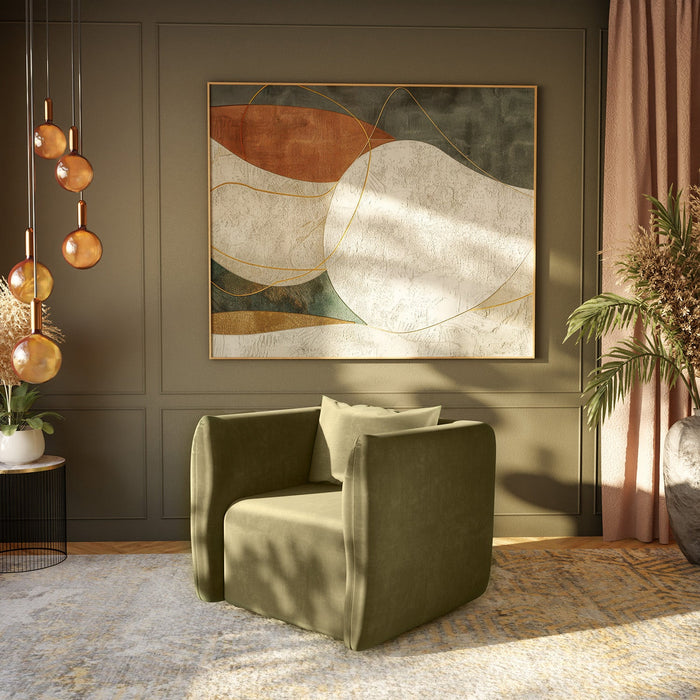 Poltrona Hug Avalon in Velluto per Sala d'attesa o Zona Living Dim: 84x84x H68cm