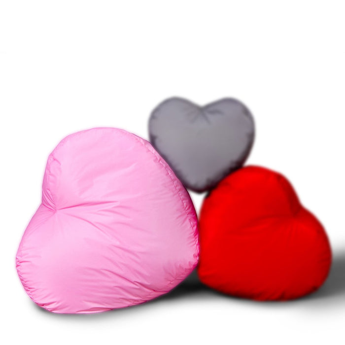Idea Regalo, Pouf Cuore Grande Jive Tessuto Tecnico Antistrappo Imbottito Dim: 90x80x45 cm - Avalon