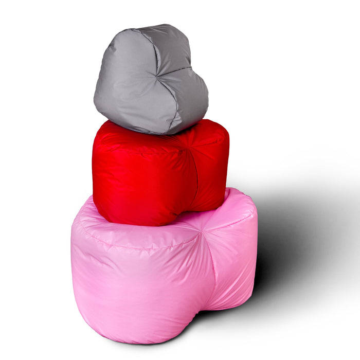 Idea Regalo, Pouf Cuore Grande Jive Tessuto Tecnico Antistrappo Imbottito Dim: 90x80x45 cm - Avalon