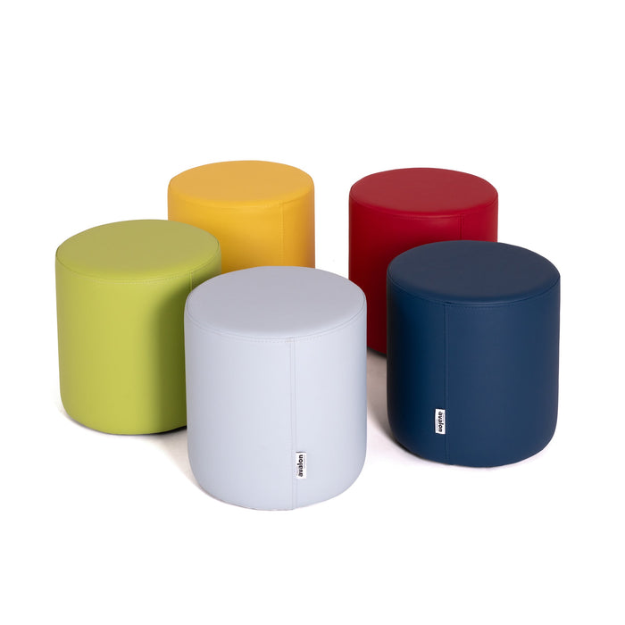 Avalon Pouf Rigido Cilindro Similpelle Mamba Trendy Classe 1-IM Ignifugo per Interno ed Esterno. Dim: Ø35 cm X H35 cm