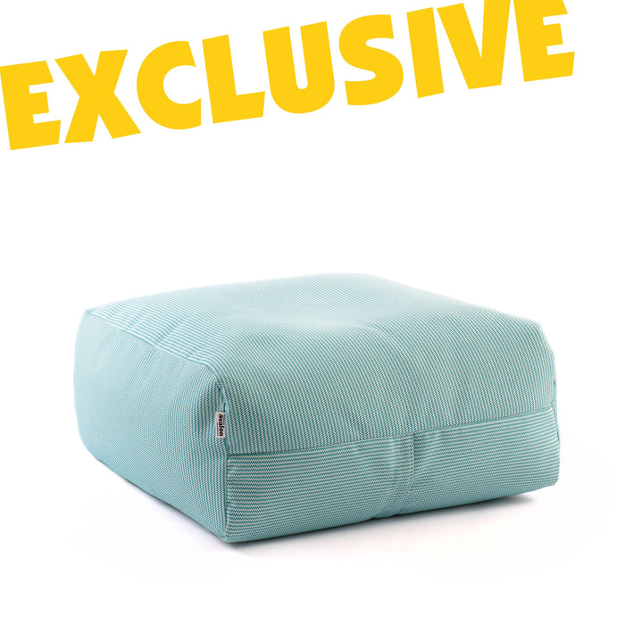Pouf morbido quadrato Twill in tessuto Funny per esterno dim: 80x80x30 cm