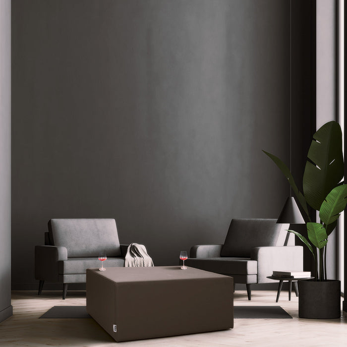 Avalon Tavolino Pouf Cubo rigido in Similpelle Mamba Trendy Classe 1-IM Ignifugo per Interno ed Esterno. Dim: Larg 90cm X Prof 90cm X Alt 40 Cm