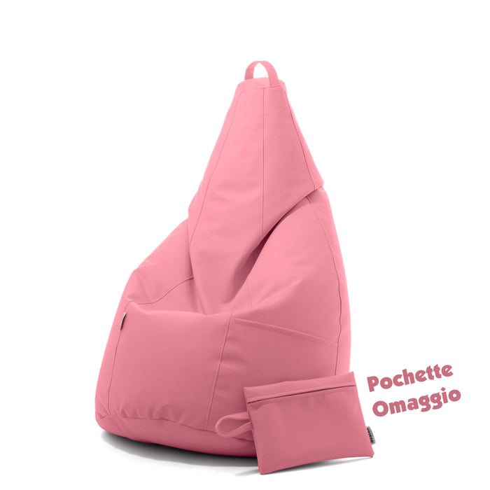 Avalon Pouf Poltrona Sacco Pera in Finta pelle Jazz di Dim. 70x130cm Made in Italy + Pochette Omaggio
