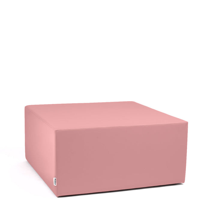 Avalon Pouf Rigido Cubo Similpelle Mamba Trendy Classe 1-IM Ignifugo per Interno ed Esterno. Dim: Larg. 90 cm X Prof. 90 cm X Alt. 43 cm