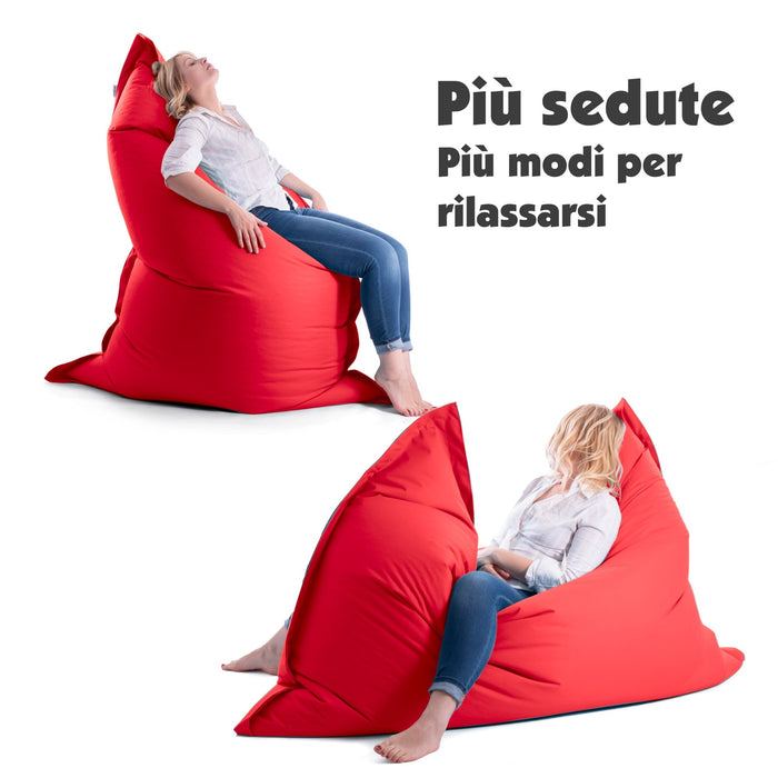 Pouf Cuscino Thin gigante sacca vuota in tessuto antistrappo impermeabile Jive per interno dim.200x140cm