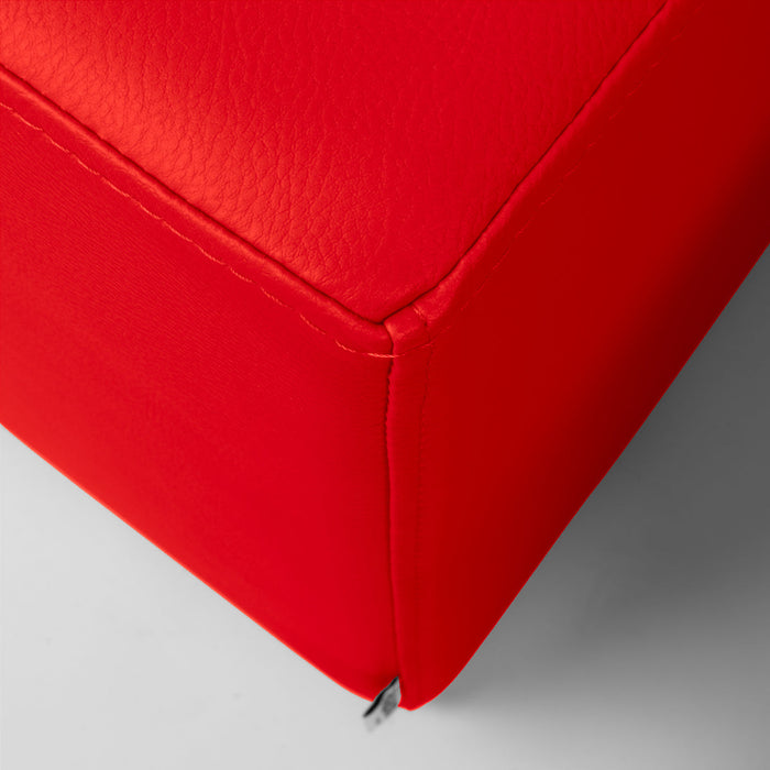 Avalon Pouf Rigido Rettangolo Similpelle Mamba Trendy Classe 1-IM Ignifugo per Interno ed Esterno. Dim: Larg. 90 cm X Prof. 45 cm X Alt. 43 cm