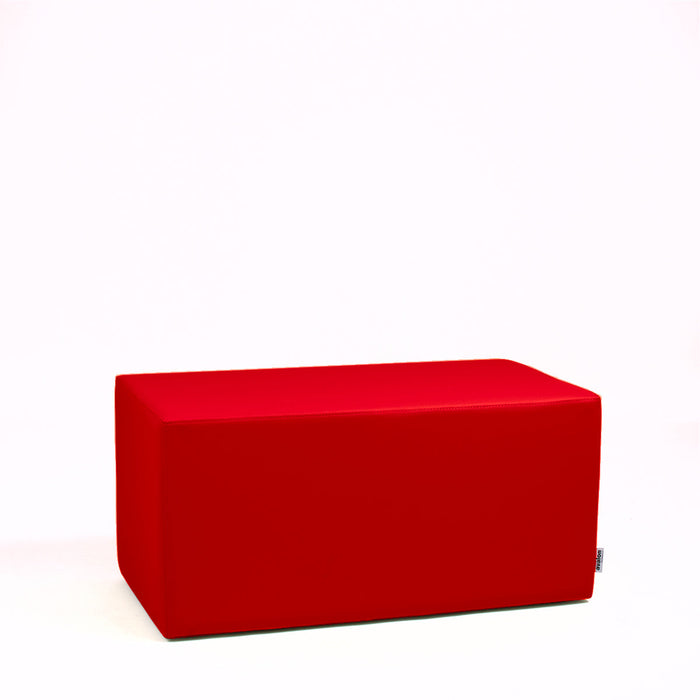 Avalon Pouf Rigido Rettangolo Similpelle Mamba Trendy Classe 1-IM Ignifugo per Interno ed Esterno. Dim: Larg. 90 cm X Prof. 45 cm X Alt. 43 cm