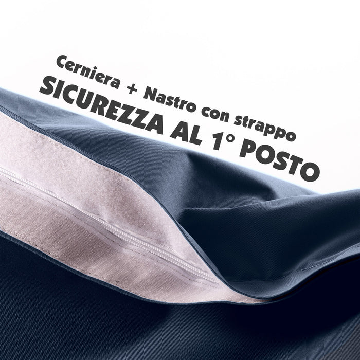 Pouf Cuscino Thin medio sacca vuota in tessuto antistrappo impermeabile Jive per interno dim.135x90 cm