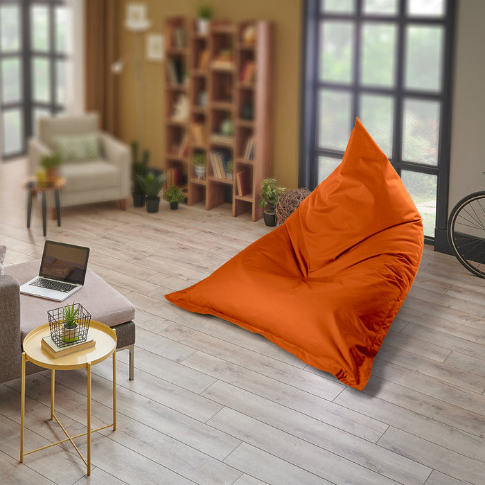 Pouf Shongo grande a forma di triangolo Sfoderabile con sacca interna in tessuto Jive per interno, Antistrappo, Impermeabile, dim: 140x175 cm