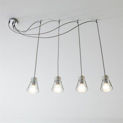 Sunglass Martini S4 4 luci decentrato - Lampadario moderno
