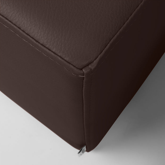 Avalon Pouf Rigido Rettangolo Similpelle Mamba Trendy Classe 1-IM Ignifugo per Interno ed Esterno. Dim: Larg. 90 cm X Prof. 45 cm X Alt. 43 cm