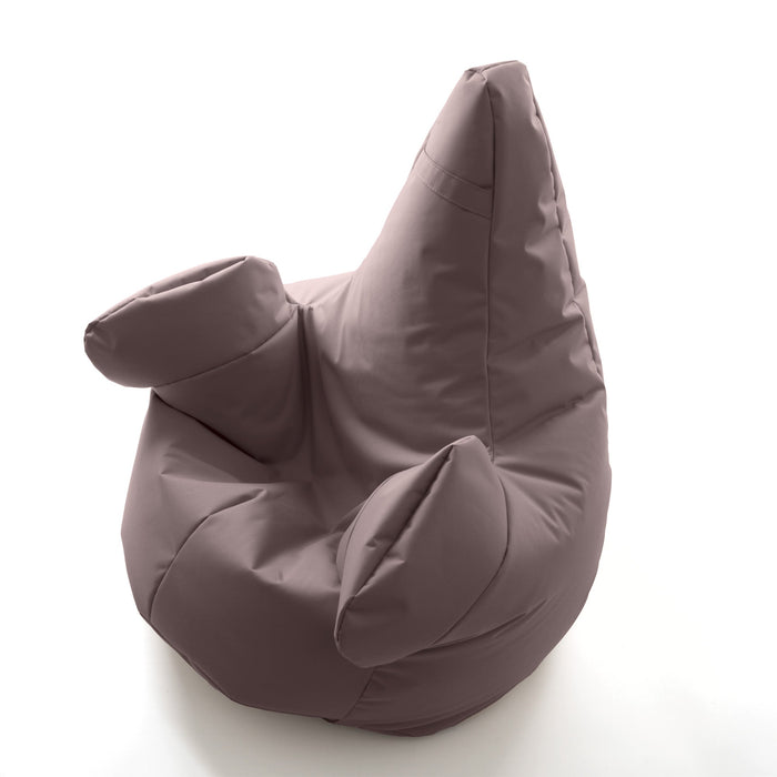Pouf poltrona sacco Grande con braccioli Ploof, sfoderabile con sacca interna, Avalon in tessuto poliestere Jive per interno Imbottito, Antistrappo, Impermeabile Dim: Ø85 x H90 cm