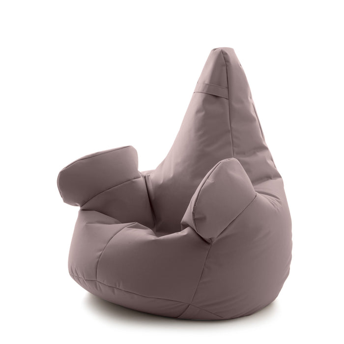 Pouf poltrona sacco Grande con braccioli Ploof, sfoderabile con sacca interna, Avalon in tessuto poliestere Jive per interno Imbottito, Antistrappo, Impermeabile Dim: Ø85 x H90 cm