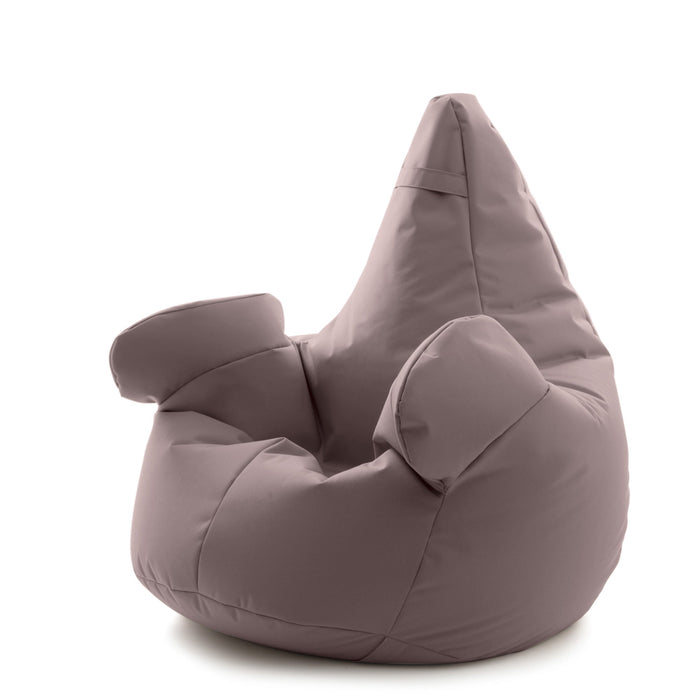 Pouf poltrona sacco Super Gigante XXL con braccioli Ploof, sfoderabile con sacca interna, Avalon in tessuto poliestere Jive per interno Imbottito, Antistrappo, Impermeabile Dim: Ø105 x H115 cm