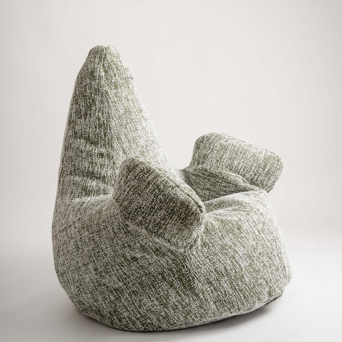 Pouf Poltrona Sacco Grande Ploof Avalon in tessuto Grisaglia per interno dim. Ø85 x H90 cm