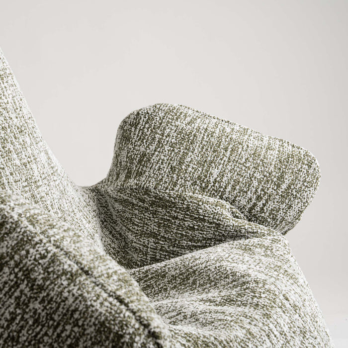 Pouf Poltrona Sacco Super Gigante XXL Ploof Avalon in tessuto Grisaglia per interno dim. Ø105 x H115 cm