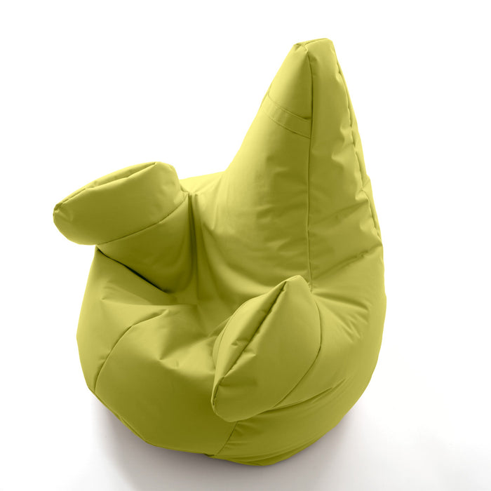 Pouf poltrona sacco Grande con braccioli Ploof, sfoderabile con sacca interna, Avalon in tessuto poliestere Jive per interno Imbottito, Antistrappo, Impermeabile Dim: Ø85 x H90 cm