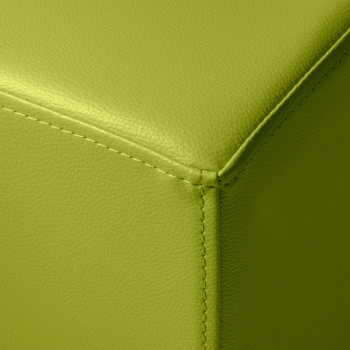 Avalon Pouf Rigido Cubo Similpelle Mamba Trendy Classe 1-IM Ignifugo per Interno ed Esterno. Dim: Larg. 35 cm X Prof. 35 cm X Alt. 35 cm