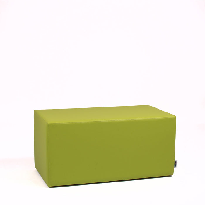 Avalon Pouf Rigido Rettangolo Similpelle Mamba Trendy Classe 1-IM Ignifugo per Interno ed Esterno. Dim: Larg. 90 cm X Prof. 45 cm X Alt. 43 cm