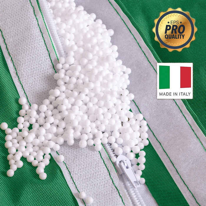 Pouf Poltrona Sacco Grande Sfoderabile con sacca interna BAG L Jive in tessuto per interno, Antistrappo, Impermeabile - Ø80 x H125 cm