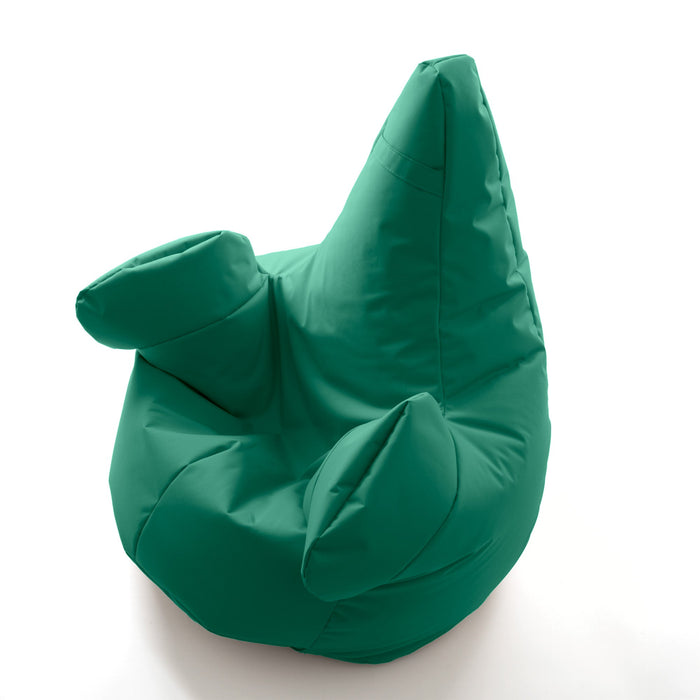 Pouf poltrona sacco Grande con braccioli Ploof, sfoderabile con sacca interna, Avalon in tessuto poliestere Jive per interno Imbottito, Antistrappo, Impermeabile Dim: Ø85 x H90 cm