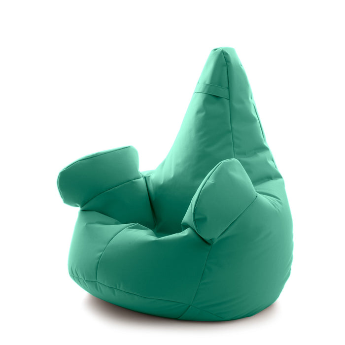 Pouf poltrona sacco Grande con braccioli Ploof, sfoderabile con sacca interna, Avalon in tessuto poliestere Jive per interno Imbottito, Antistrappo, Impermeabile Dim: Ø85 x H90 cm