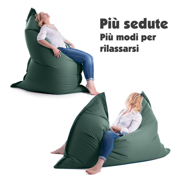 Pouf Cuscino Thin gigante sacca vuota in tessuto antistrappo impermeabile Jive per interno dim.200x140cm