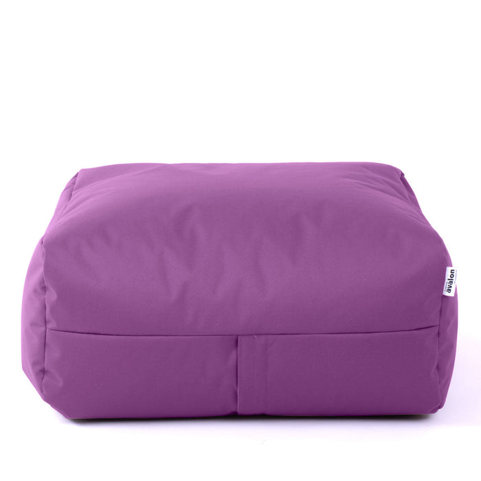 Pouf morbido Grande Quadrato Gaia in tessuto Samba per esterno dim 80x80x30 cm
