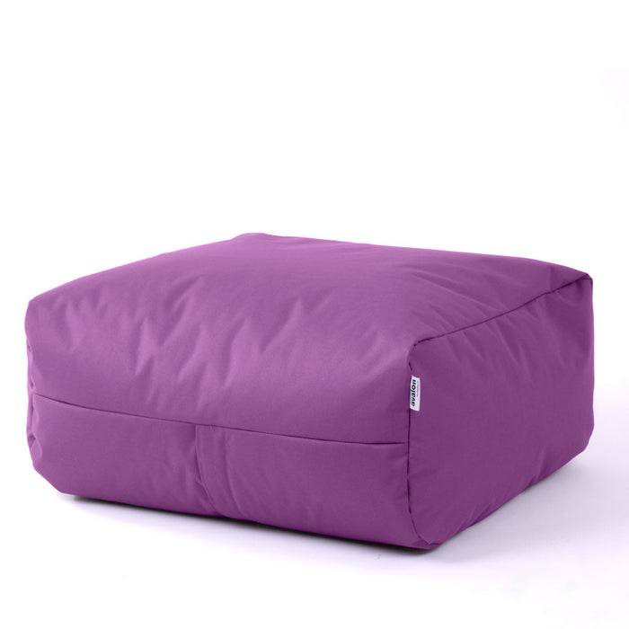 Pouf morbido Grande Quadrato Gaia in tessuto Samba per esterno dim 80x80x30 cm