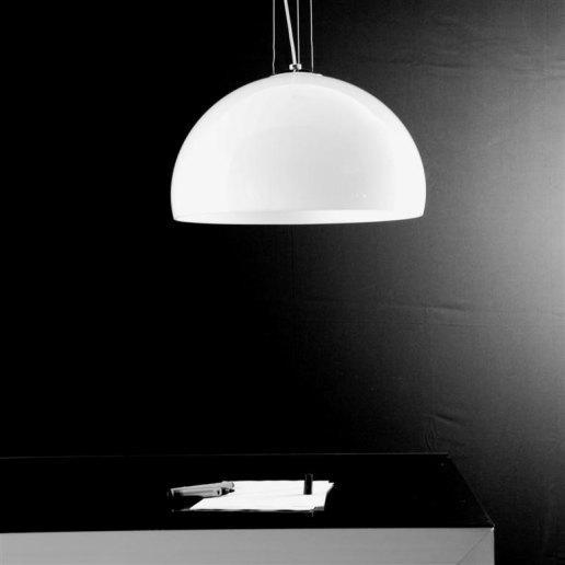 Yurta bianco diam. 50 - 1 luce - Lampadario moderno