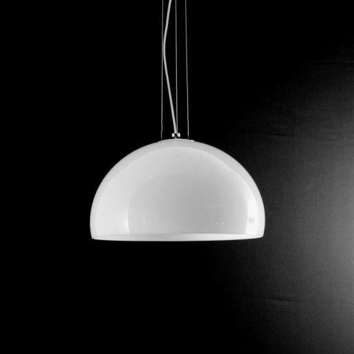 Yurta bianco diam. 50 - 1 luce - Lampadario moderno
