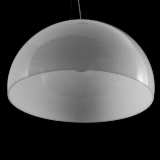Yurta bianco diam. 50 - 1 luce - Lampadario moderno