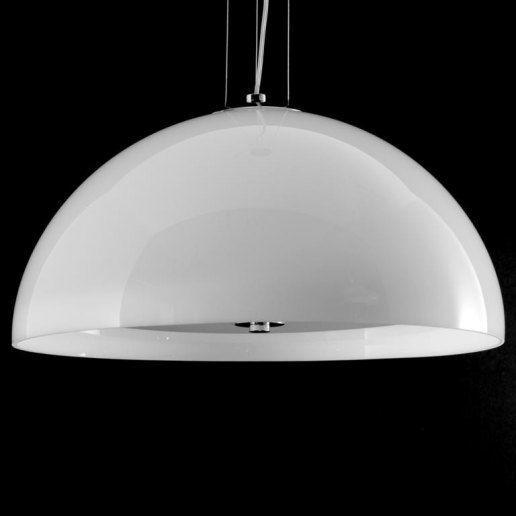 Yurta bianco diam. 60 - 2 luci - Lampadario moderno