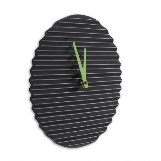 WaveCLOCK Black-Lime - Orologio da Parete - Sabrina Fossi Design