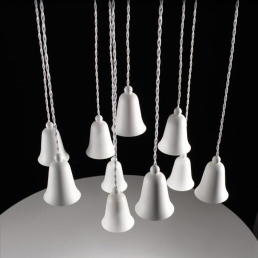 Cloche (esterno bianco opaco/ interno bianco opaco) - Lampadario, sospensione - NOIDESIGN