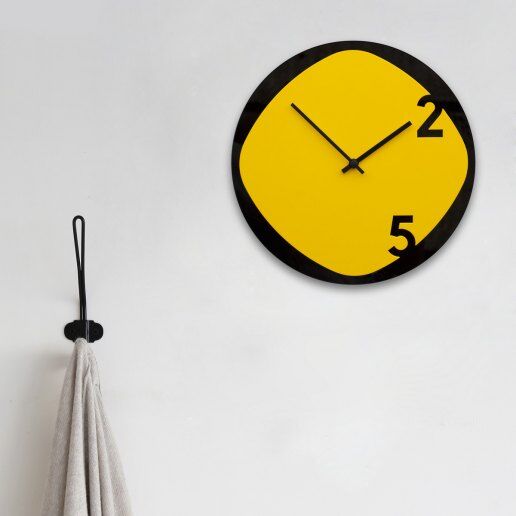 Clock25 - Yellow&Black - Orologi da parete - Sabrina Fossi Design
