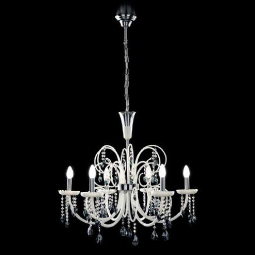 Intrecci 2084/6 murano trasparente swarovski strass (oro opaco) - Lampadario classico - PATRIZIA VOLPATO