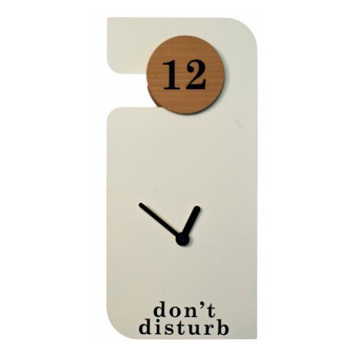 Don't disturb bianco - Orologio da parete - PIRONDINI