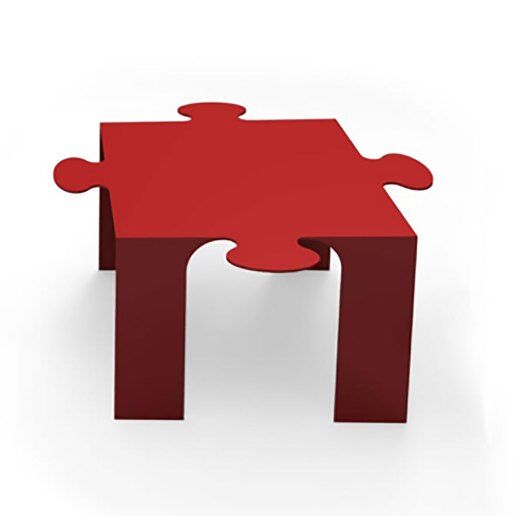 Puzzle table out Rosso - Tavolino da parete - CAOSCREO